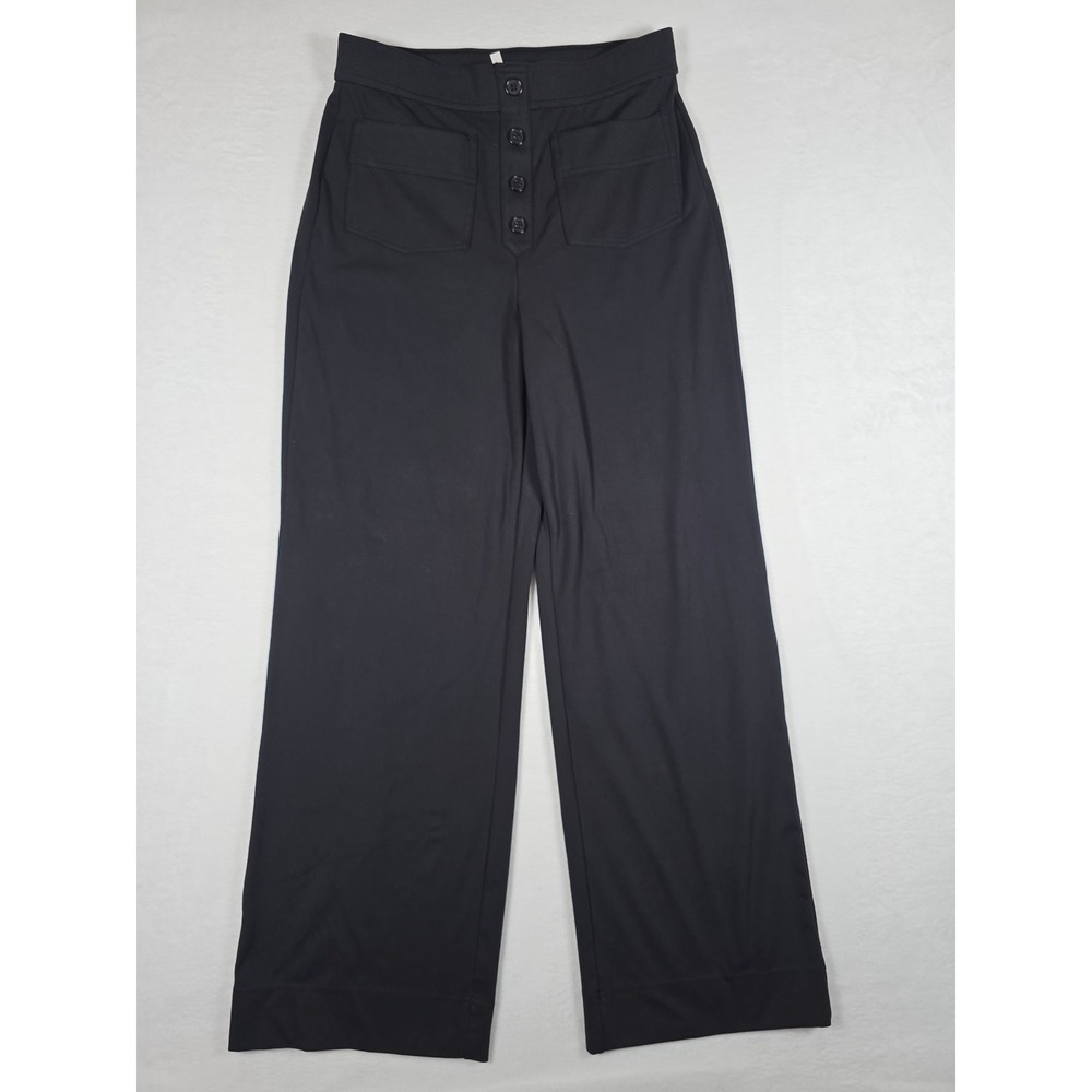 Halara Wide Leg Pants High Waisted Trousers Medium Black Workwear Chic Office